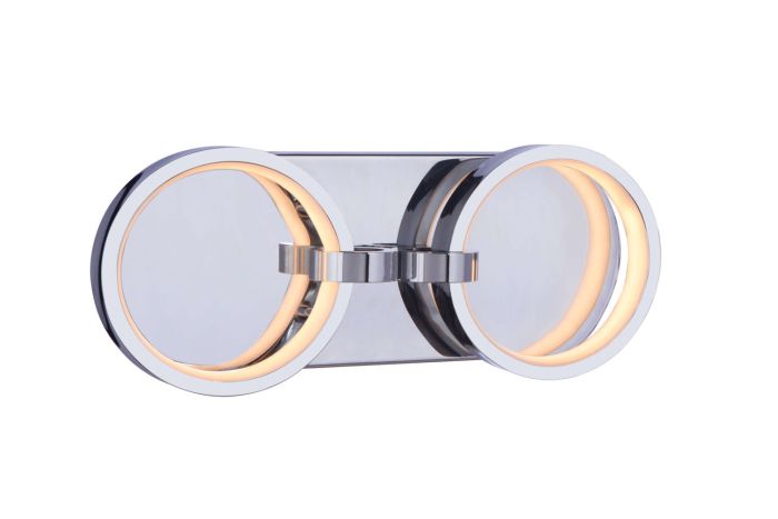 Craftmade Context 2-Light LED Bathroom Vanity Light - Modern Mirror Lighting for Makeup & Shaving - Perfect for Bedroom, Bathroom & Dressing Room