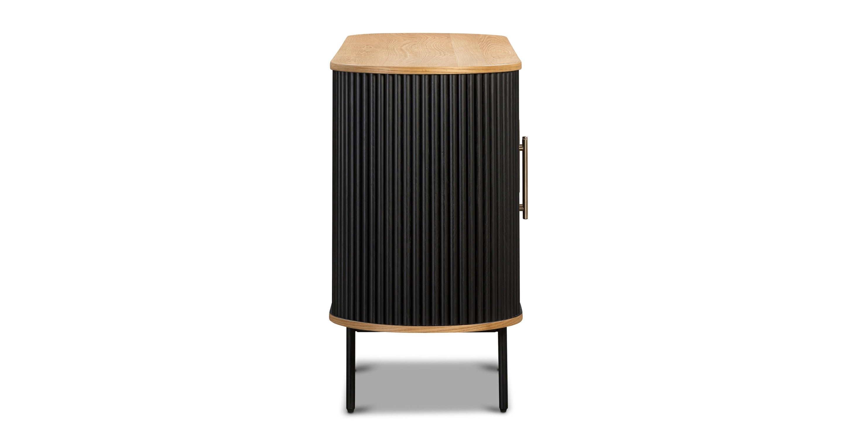 Modern Noir Sideboard - Stylish Mid-Century Buffet Cabinet for Dining Room & Living Room Storage | Perfect for Home Decor & Organizing Dishes, Linens & Entertainment Essentials