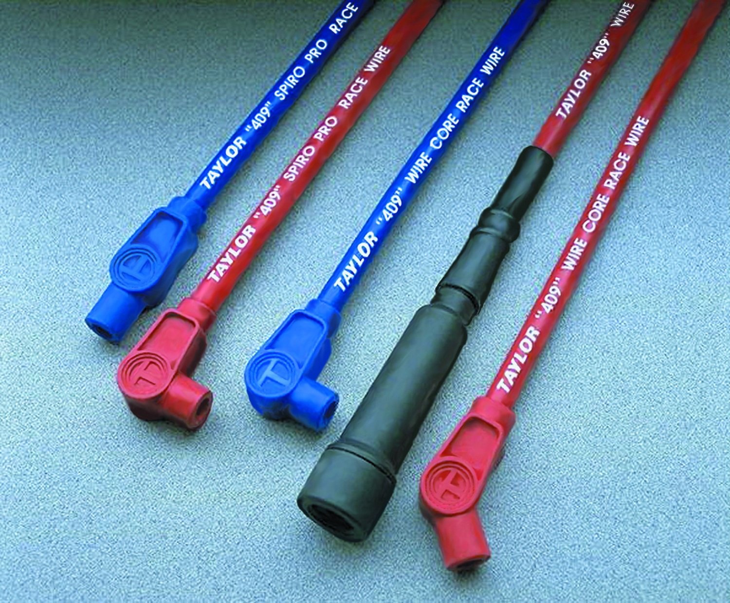 Taylor Cable 79602 409 Spiro-Pro Race Fit Blue - High Performance Spark Plug Wire Set for Racing & Automotive Upgrades - Perfect for Drag Racing, Track Days & Engine Performance Tuning