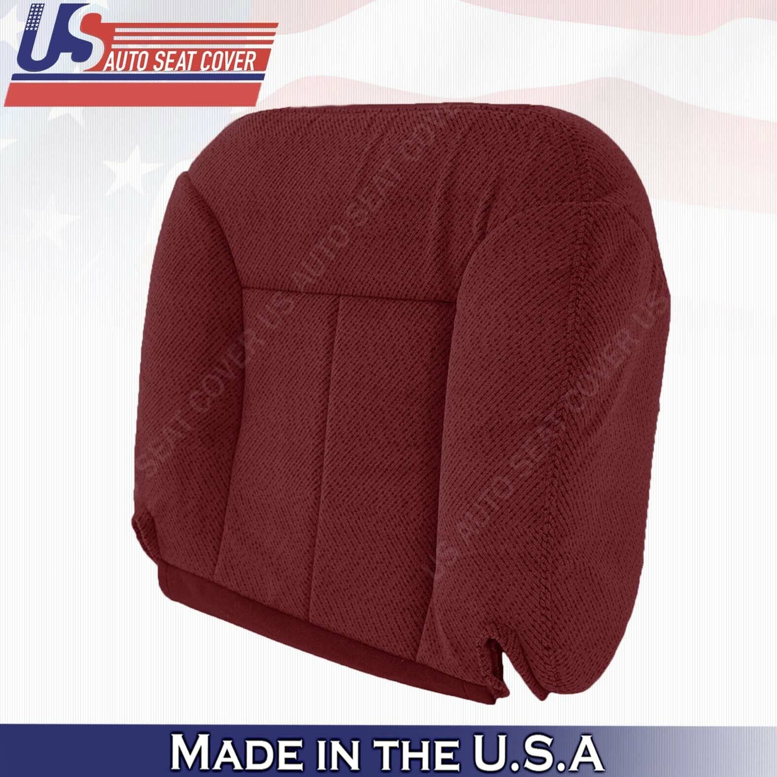 1995-1999 Chevy/GMC Truck Bottom Seat Covers - Driver & Passenger Side, Ruby Red Cloth | Durable & Comfortable for Daily Driving & Road Trips