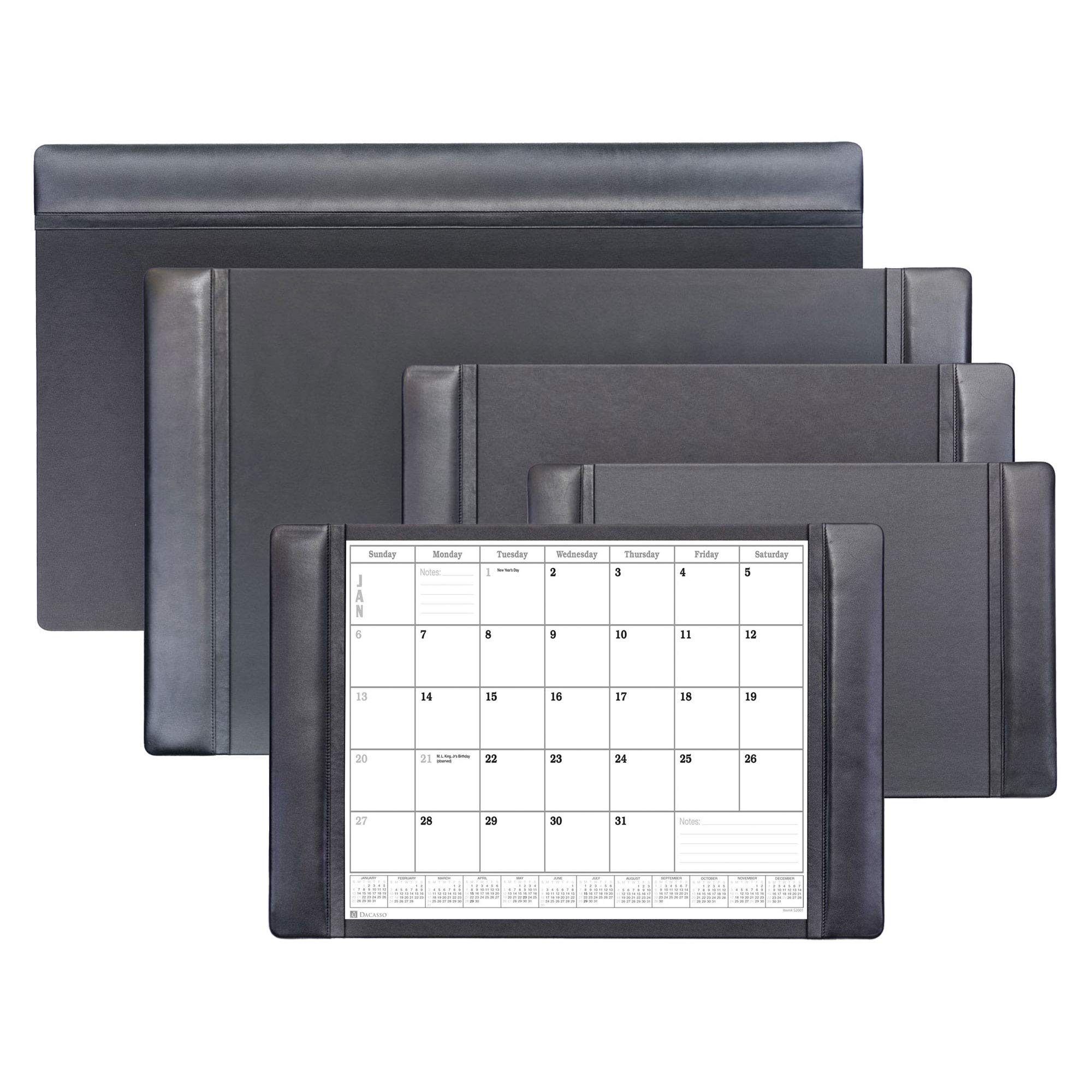 Premium Dacasso Leather Desk Calendar Pad - 25.5