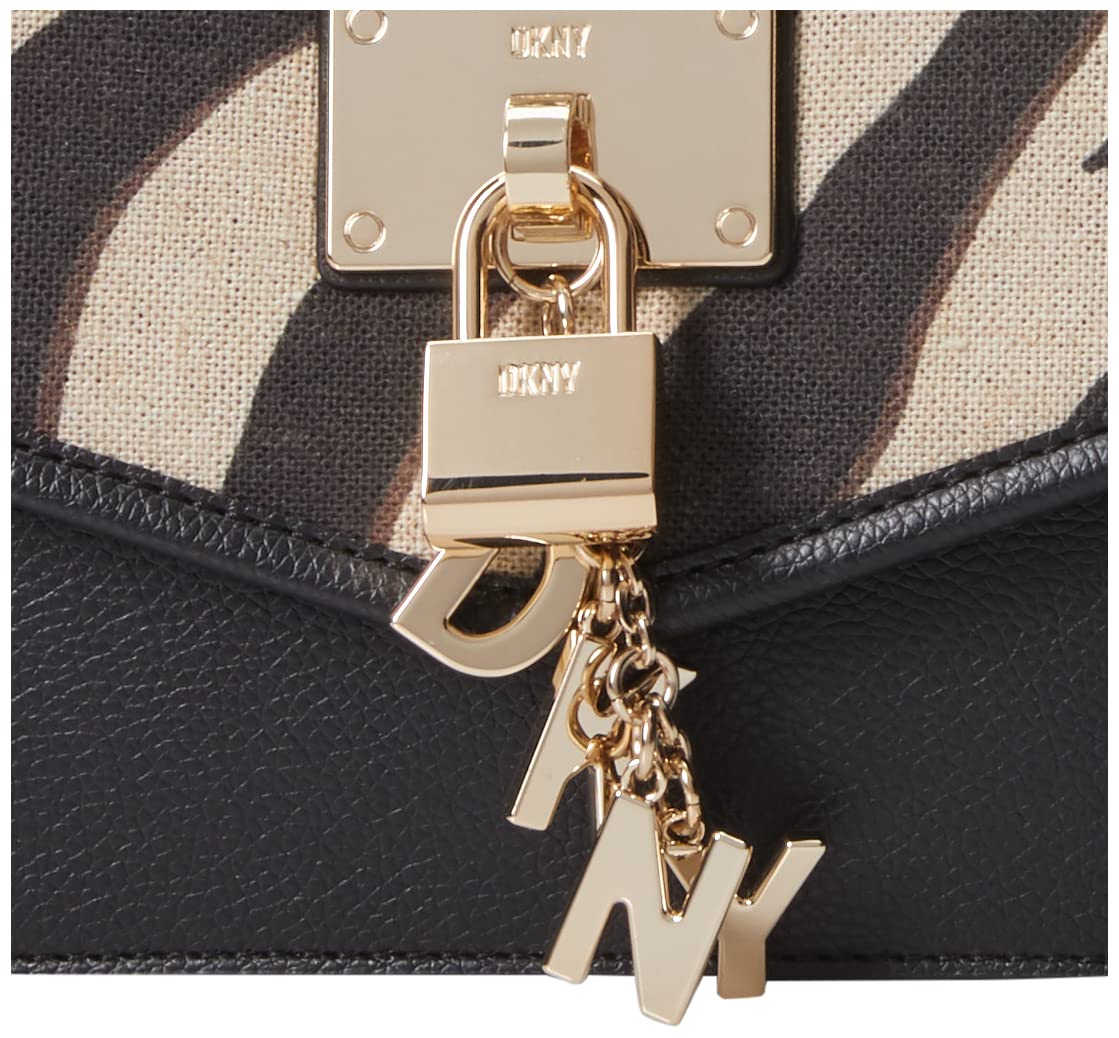 DKNY Elissa Small Shoulder Bag - Genuine Leather Crossbody Purse for Women, Fashionable Legacy Collection Handbag for Work, Travel & Evening Out