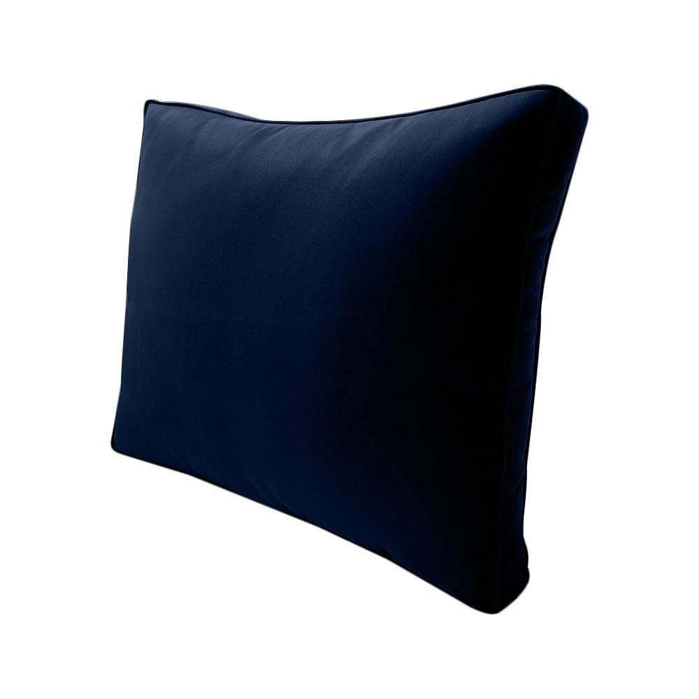 Outdoor Deep Seat Back Rest Bolster Cushion Insert Slip Cover Set AD101 - Pipe Trim Small 23x24x6 - Perfect for Patio Furniture, Deck Chairs & Poolside Lounging