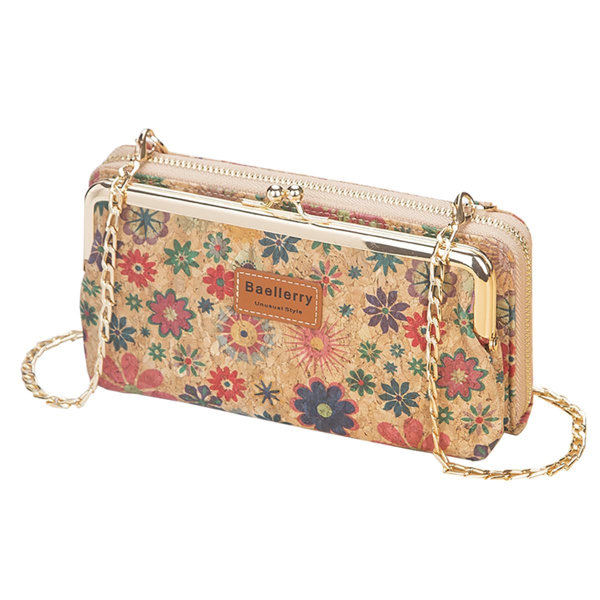 Aolaso Cork Purse for Women - Stylish Phone Wallet Bag with Multiple Card Slots & Coin Pocket - Perfect for Everyday Use, Travel, and Parties