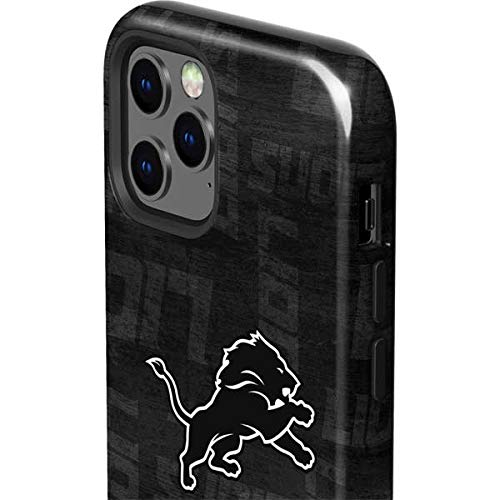 Officially Licensed NFL Detroit Lions Black & White Impact Phone Case for iPhone 12 Pro Max - Durable Protection with Stylish Team Design - Perfect for Football Games & Everyday Use