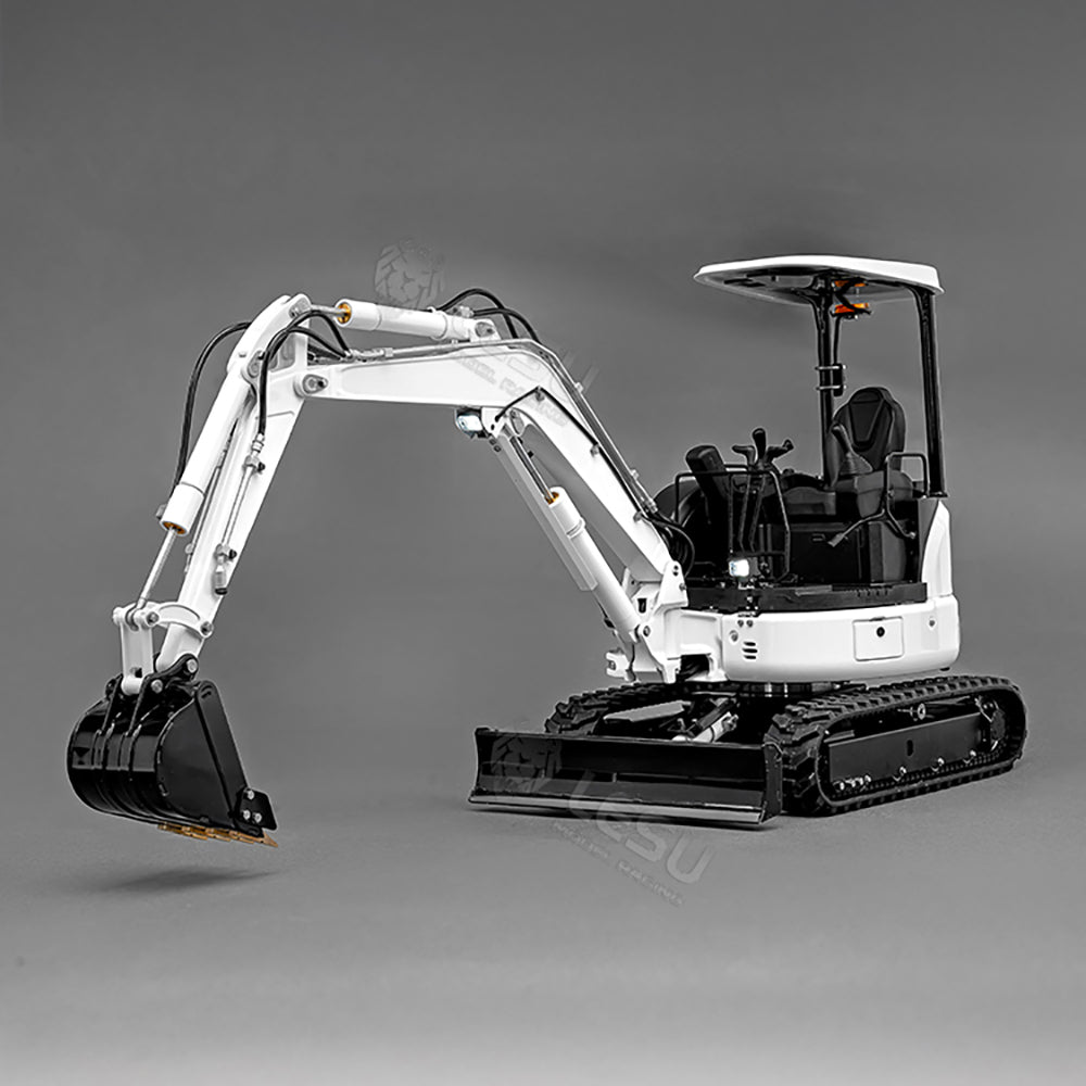 Metal LESU PC30 1/14 Scale RC Hydraulic Excavator Toy - 6CH Plunger Valve Remote Control Digger with Flysky ST8 Radio & Battery - Ready-to-Run (RTR) for Construction Simulation, Backyard Digging & RC Hobby Fun