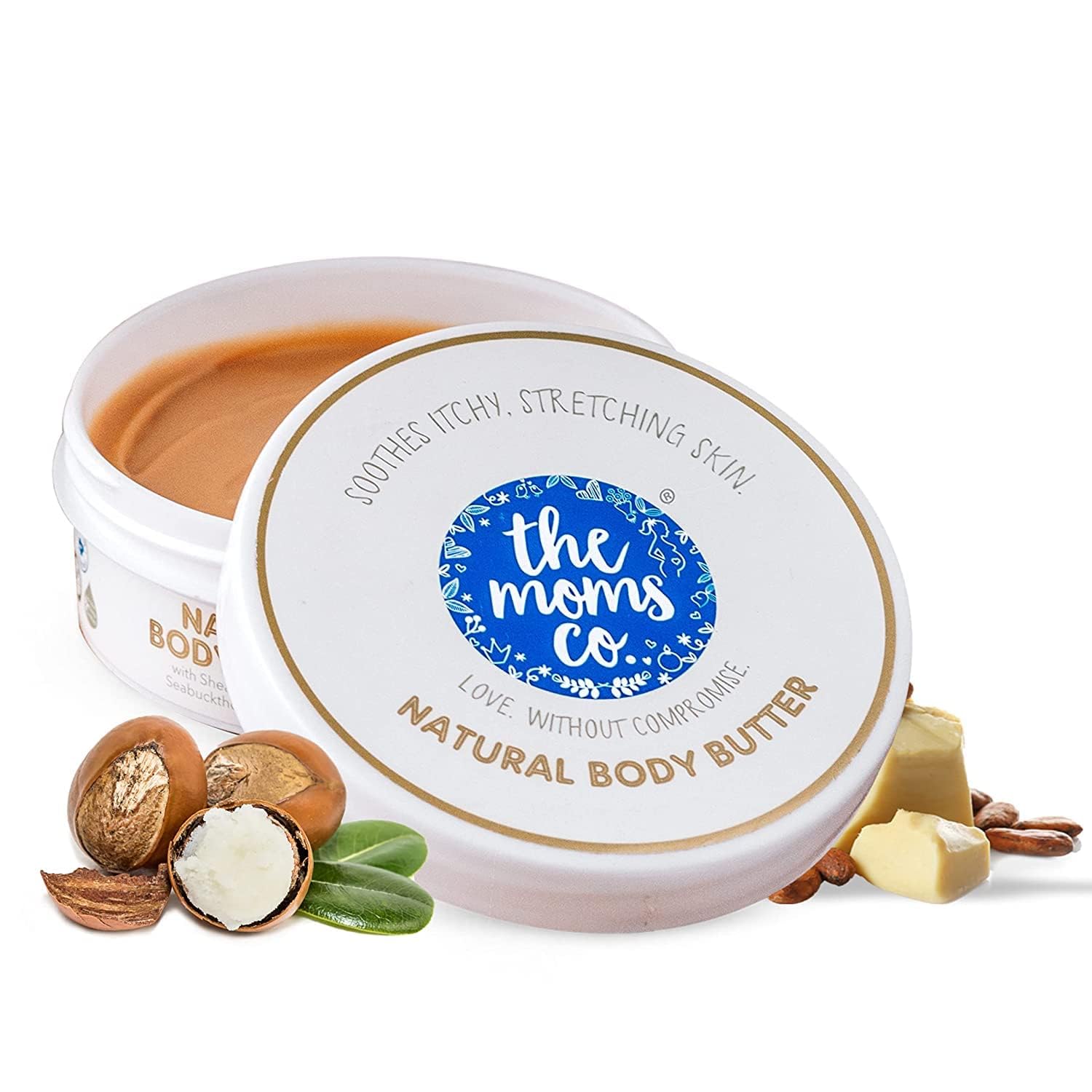 D Momssss Natural Body Butter for Pregnancy - 100g Shea & Cocoa Butter Cream for Dry, Itchy Skin - Hydrating Belly Butter for Expecting Moms & Sensitive Skin Care - Perfect for Prenatal Massage & Daily Moisturizing