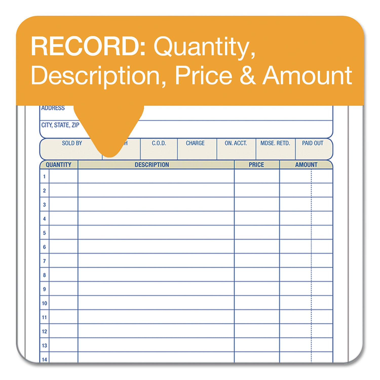 Adams® Multipart Sales Order Pad - 3-Part Carbonless, 5.56