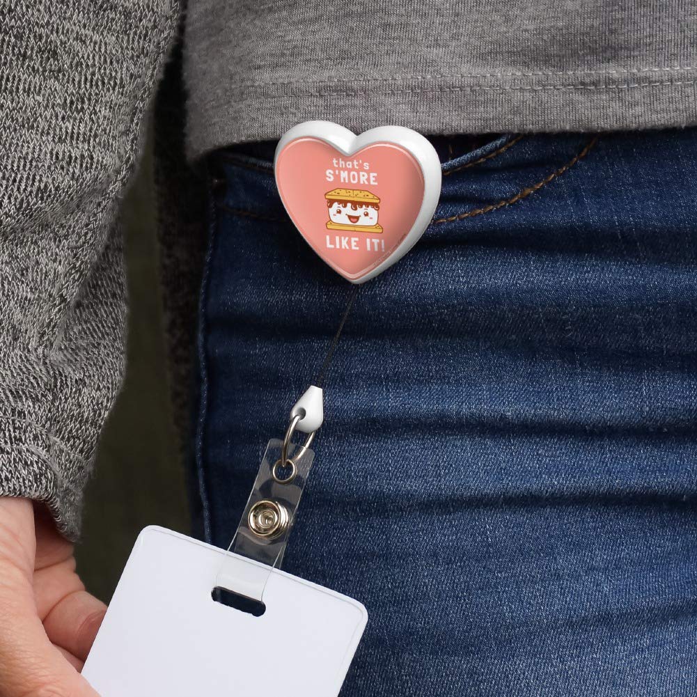 Funny S'More Lanyard Retractable ID Holder for Work & Events