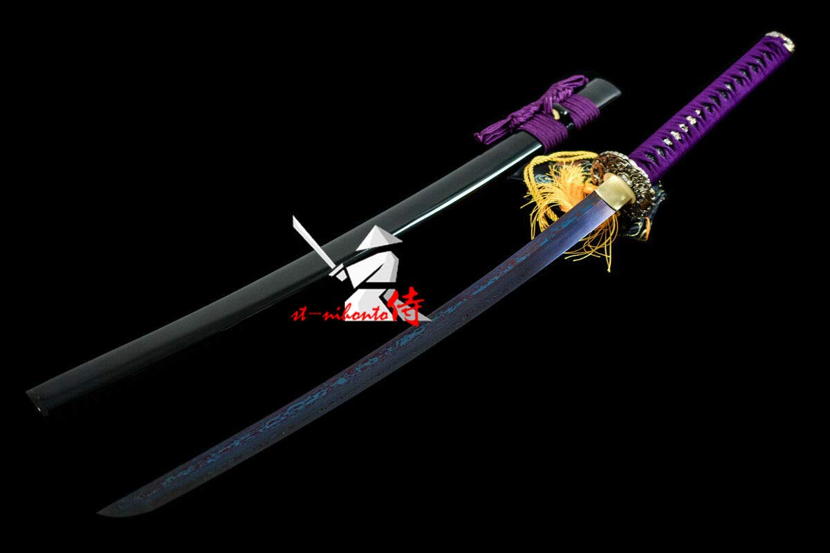 Authentic Japanese KO-Katana Sword - Handcrafted 9260 Silicon Alloy Folded Spring Steel Blade - Perfect for Martial Arts Training, Cosplay & Collectors