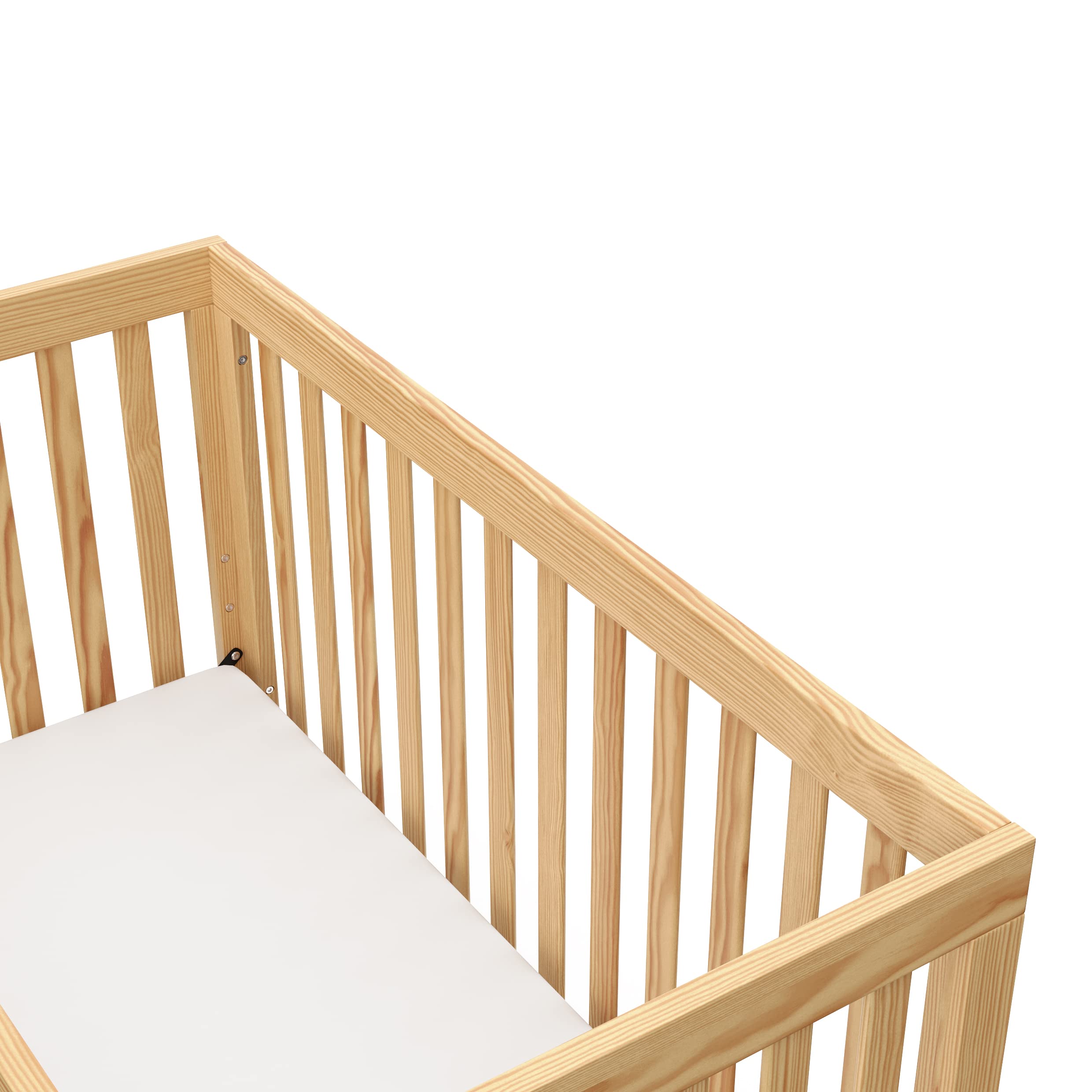Storkcraft Beckett 3-in-1 Convertible Crib in Natural Finish | Baby Crib to Toddler Bed & Daybed Conversion | Fits Standard Full-Size Crib Mattress | Adjustable Height Mattress Base | Perfect for Nursery, Bedroom & Guest Room Use
