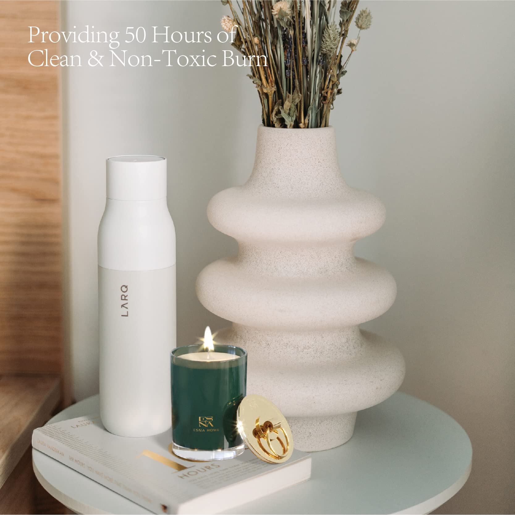 ESNA HOME Luxury Scented Candles - 8.8oz Natural Soy Wax Aromatherapy Candles with Lavender Essential Oils | 50 Hours Long Burning, Stress Relief & Relaxation | Perfect for Home Fragrance, Meditation, Yoga, Spa and Housewarming Gifts