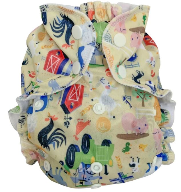 Apple Cheeks Cloth Diaper Cover One Size (6-35 lbs) - Soft, Breathable & Reusable for Babies - Perfect for Daycare, Travel & Eco-Friendly Parenting