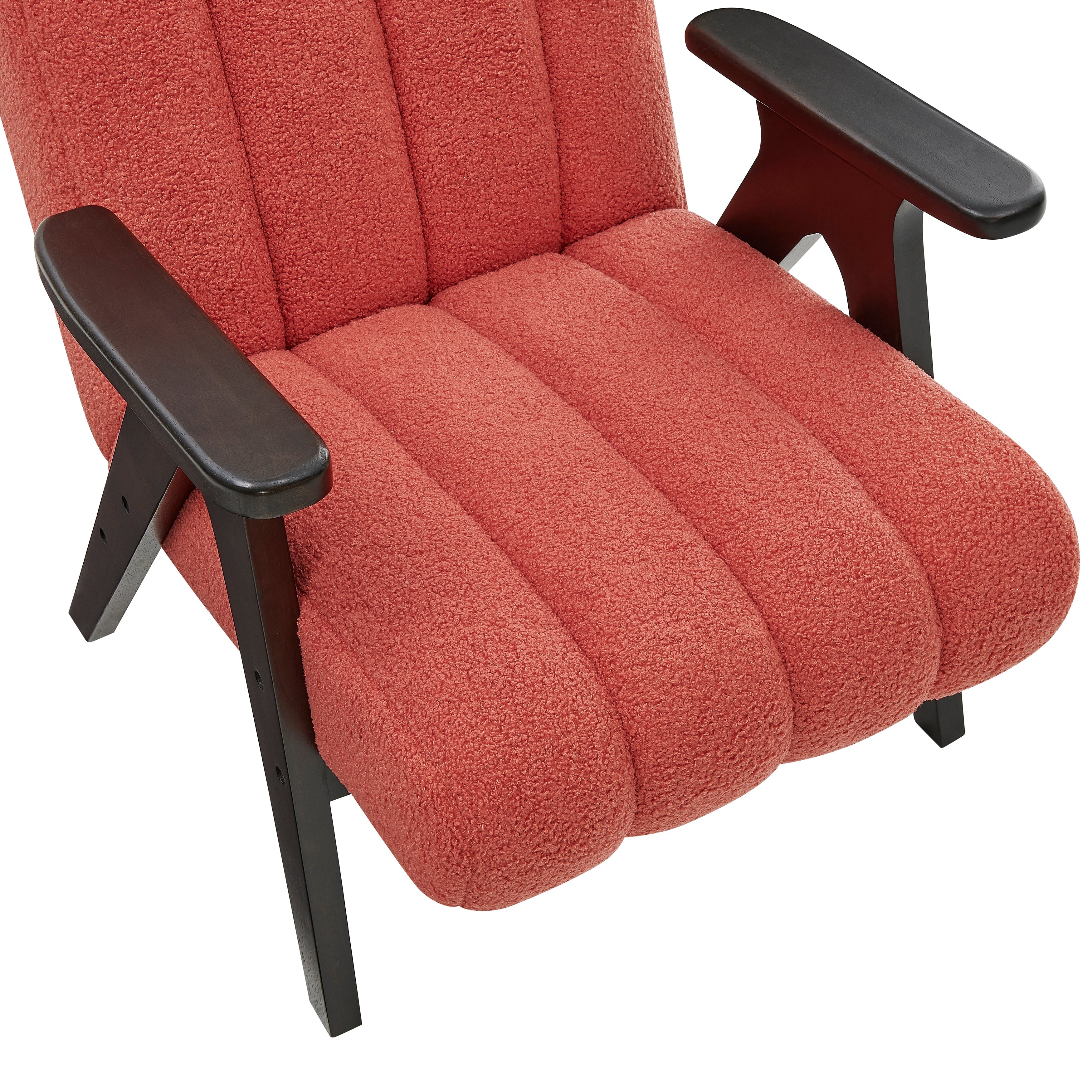 Roundhill Furniture Rella Modern Accent Chair with Espresso Wood Frame - Stylish Living Room Seating for Home Office, Lounge & Bedroom Decor