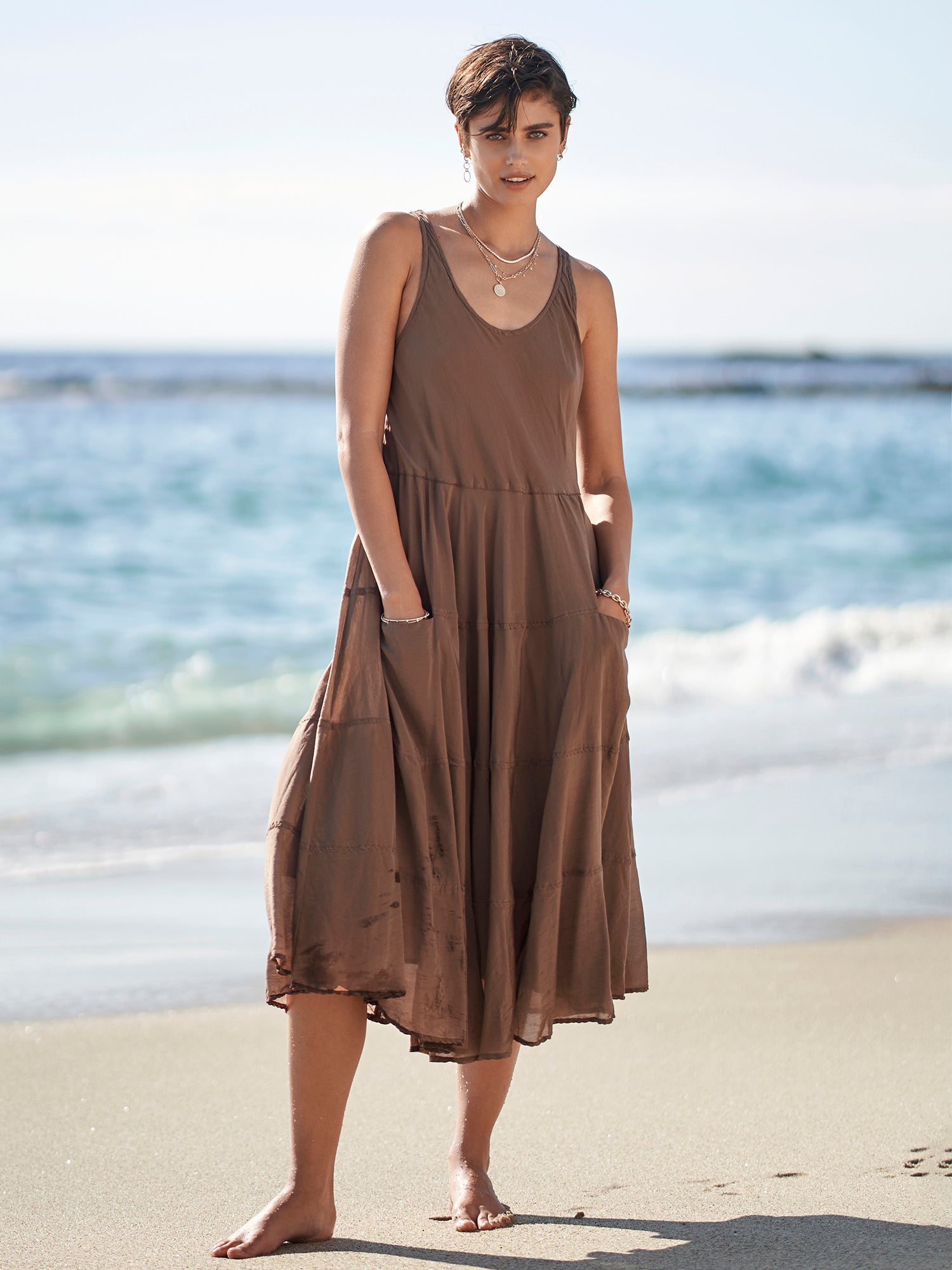 Shari Cotton Silk Dress for Women - Elegant & Comfortable Summer Maxi Dress - Perfect for Beach, Vacation, and Casual Outings