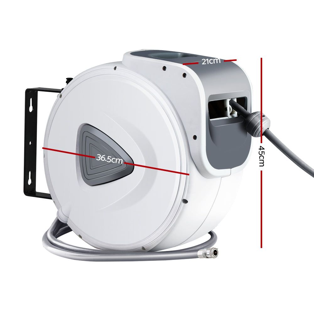 Giantz 10m Retractable Air Hose Reel with Swivel Wall Mount - Heavy Duty Compressor Hose for Garage, Workshop & Automotive Use