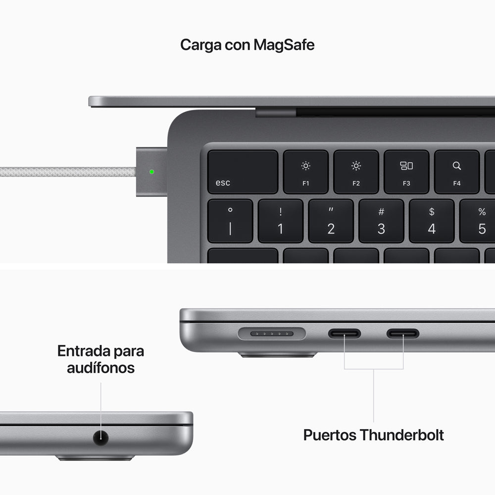 Apple MacBook Air 13-inch Laptop with M2 Chip: 8-Core CPU, 8-Core GPU, 256GB SSD - Space Gray | Lightweight & Powerful for Work, Travel & Creative Projects