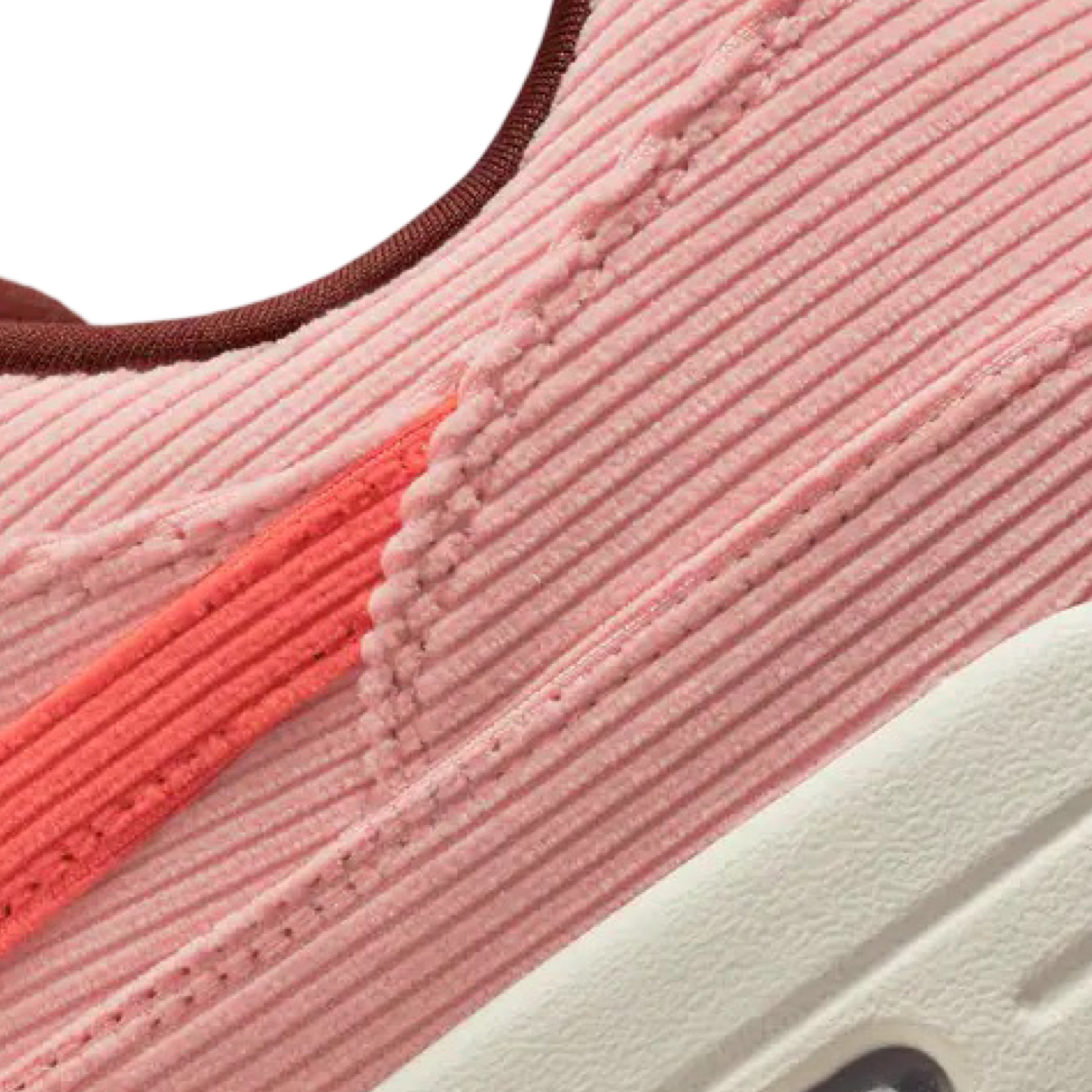 Nike Air Max 1 Premium Corduroy Sneakers - Bright Coral Women's Running Shoes for Jogging & Casual Wear