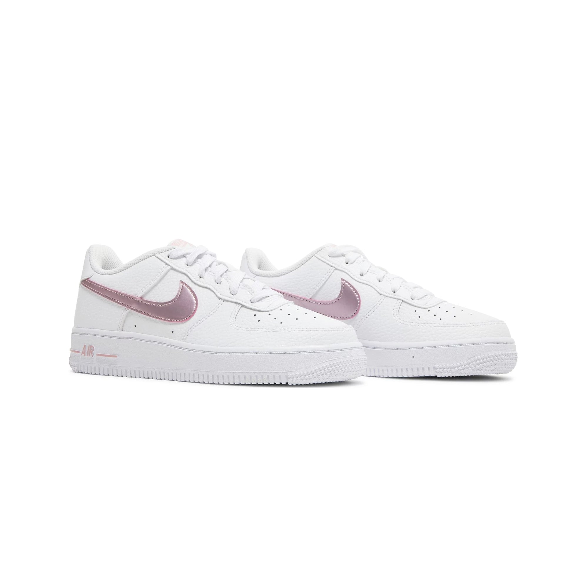Nike Air Force 1 Low 'White Pink Glaze' GS Sneakers for Women (2021 Release) - Perfect for Casual Wear, Street Style & Sneaker Collection
