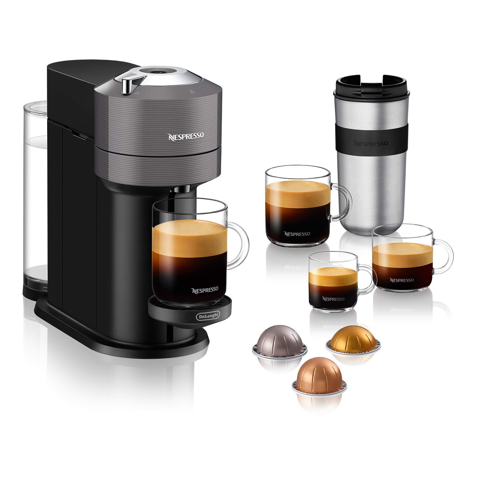 Nespresso Vertuo Next Coffee and Espresso Machine - Single Serve Pod Brewer, Dark Gray | Perfect for Home, Office & Gifts