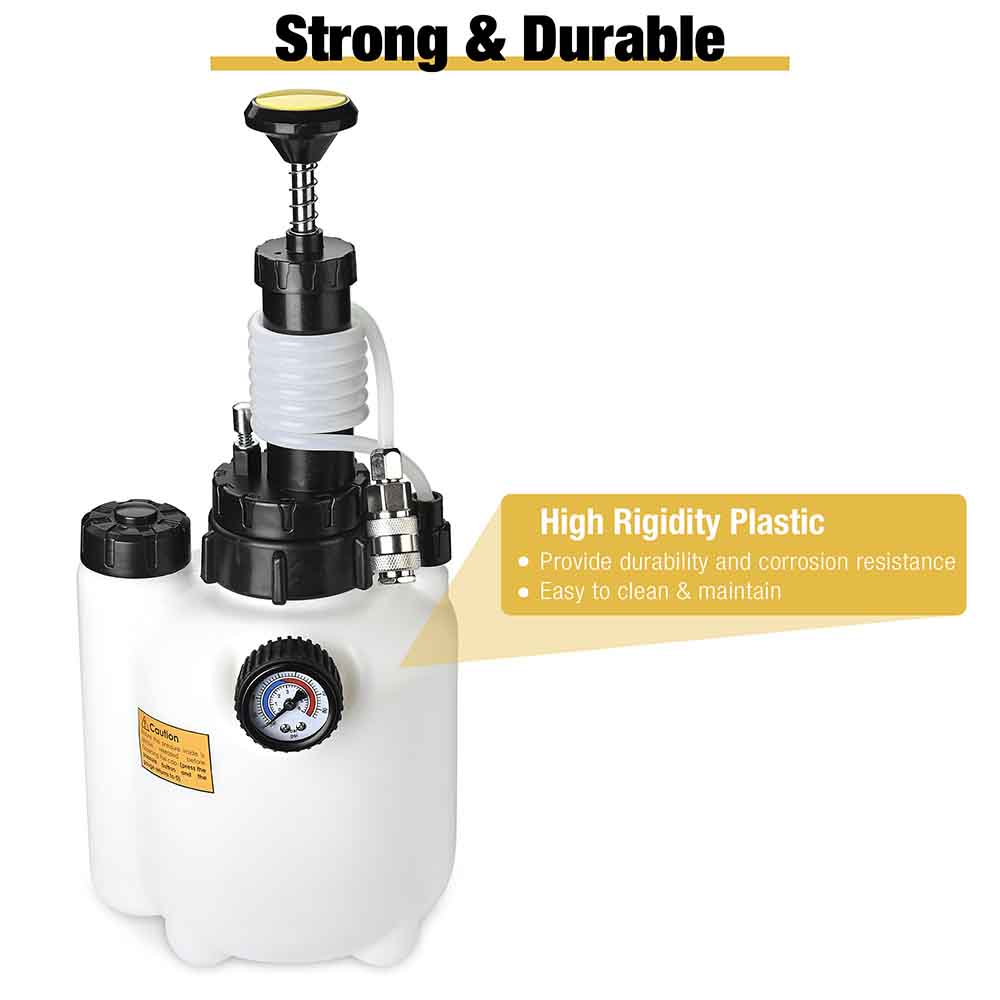 TheLAShop Master Cylinder Bleeder Kit - 3L Manual Brake Bleeder Tool for Car & Motorcycle Brake Fluid Flushing | Perfect for DIY Auto Repair & Maintenance
