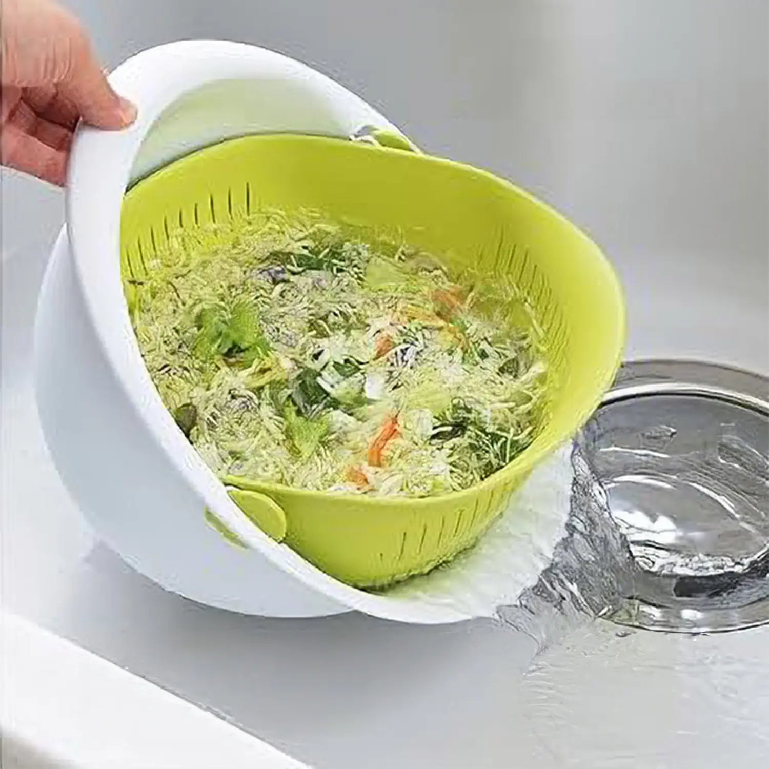 Akebono Premium Polypropylene Colander and Mixing Bowl Set - Durable, BPA-Free Kitchen Essentials for Pasta, Salad, and Food Prep