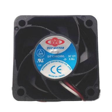 40x40x28mm 12V DC Cooling Fan with 3-Pin Connector - High Performance Top Motor DF124028BL 3G for PC, Gaming Rig & Electronics Cooling