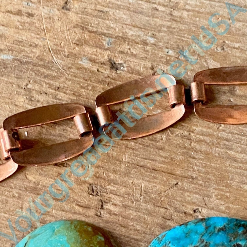 Authentic Vintage Copper Southwestern Indian Bracelet - Handcrafted Native American Jewelry for Women & Men - Perfect for Boho Fashion, Festivals & Gift Giving