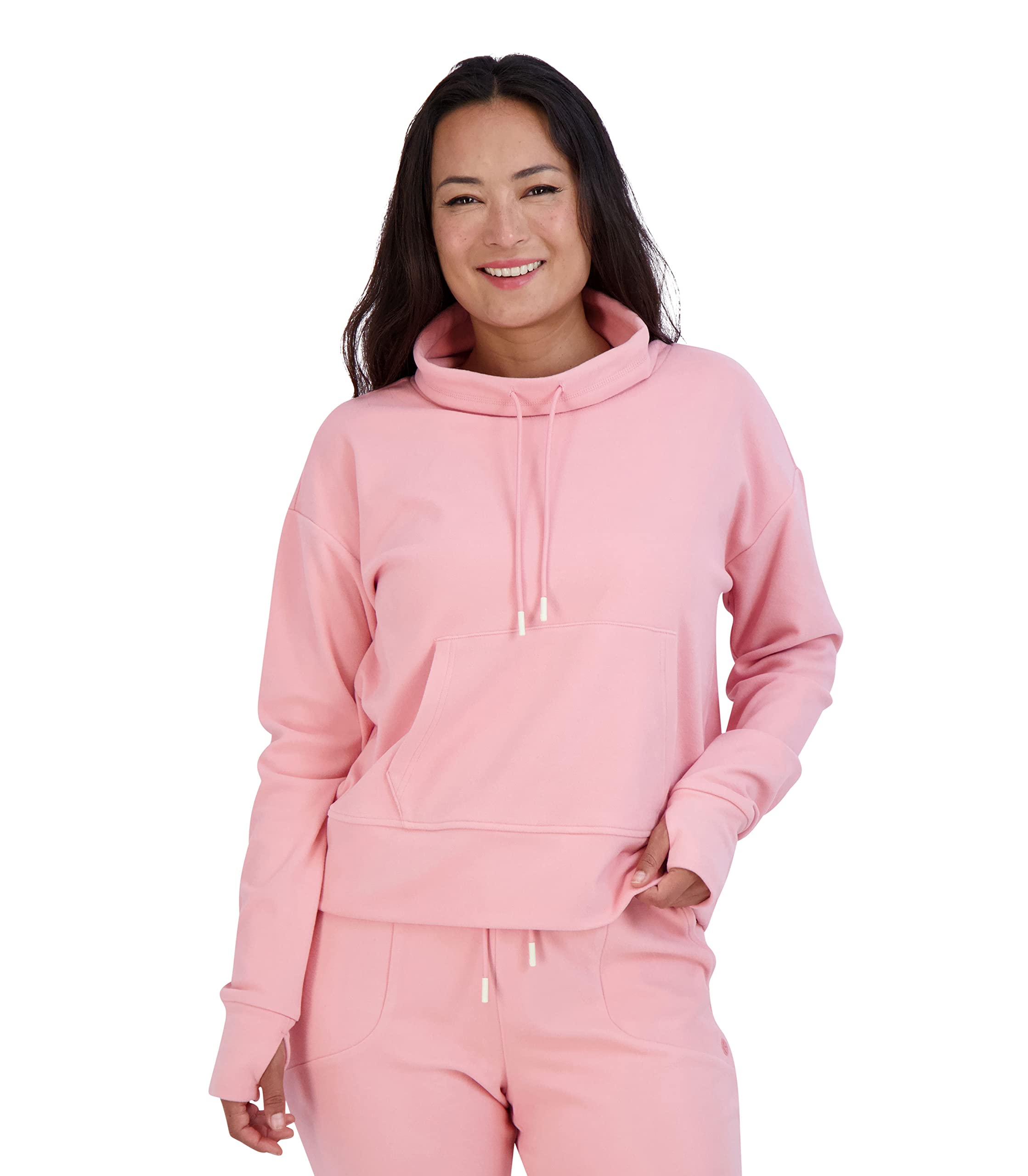 BEARPAW Women's Cozy Fleece Pullover Sweatshirt with Drawstring Hood - Soft Micro Fleece Winter Top for Casual Wear, Outdoor Activities & Lounge Comfort