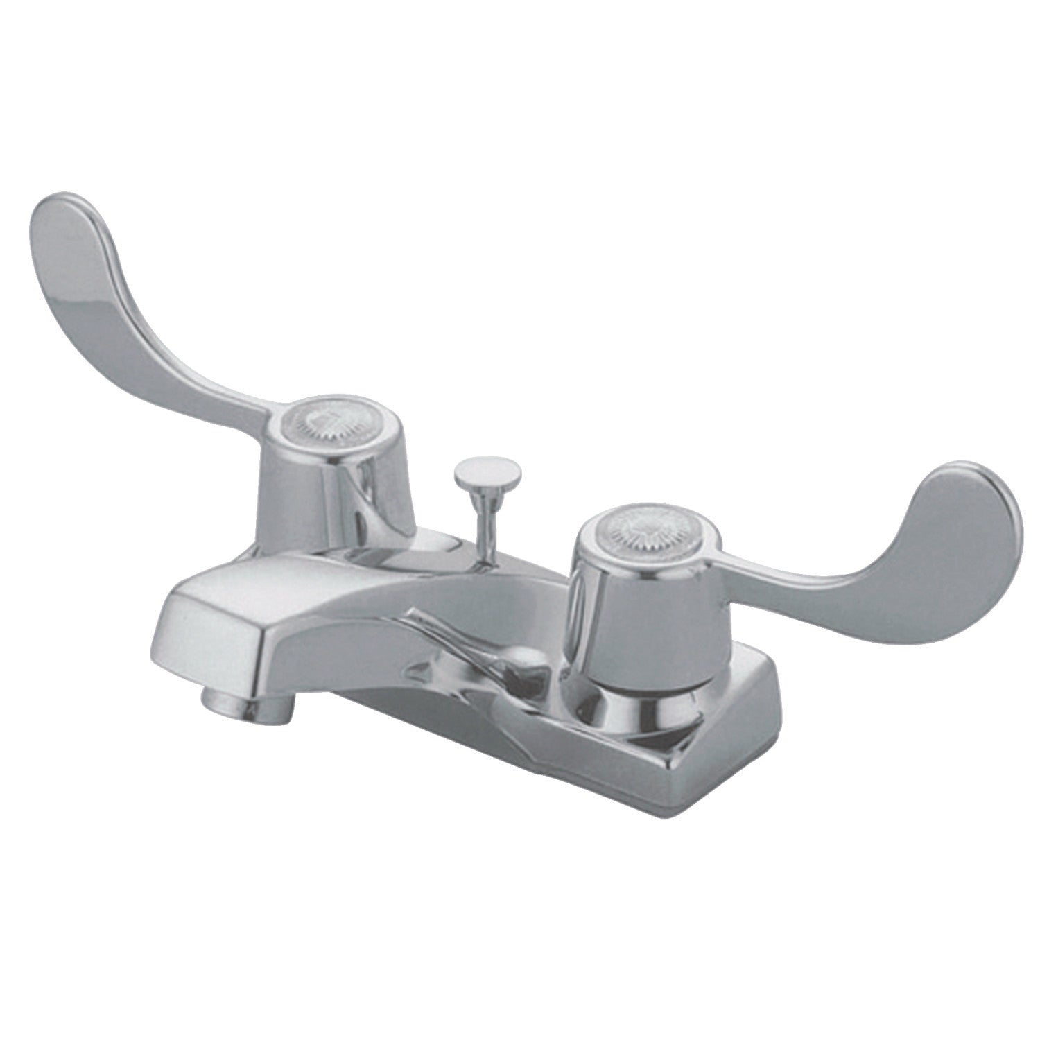 Americana GKB191B 4 Inch Centerset Bathroom Faucet - Double Handle Deck Mount 3 Hole Sink Faucet with Brass Pop Up Drain, Polished Chrome Finish - Perfect for Bathroom Vanity, Guest Bath or Powder Room Remodel