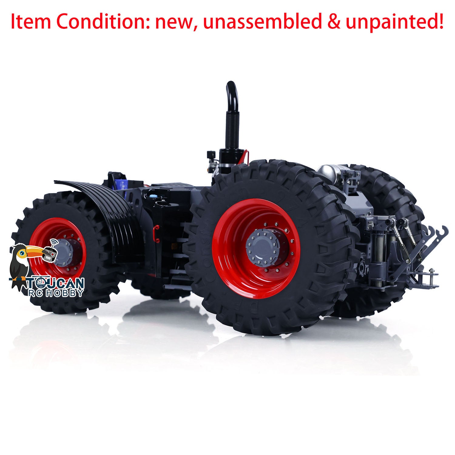 LESU 1/16 4X4 1050 RC Tractor Metal Chassis - Unpainted DIY Remote Control Car Model Kit Spare Parts for Hobbyists & RC Enthusiasts - Perfect for Off-Road Racing, Crawling & Custom Builds