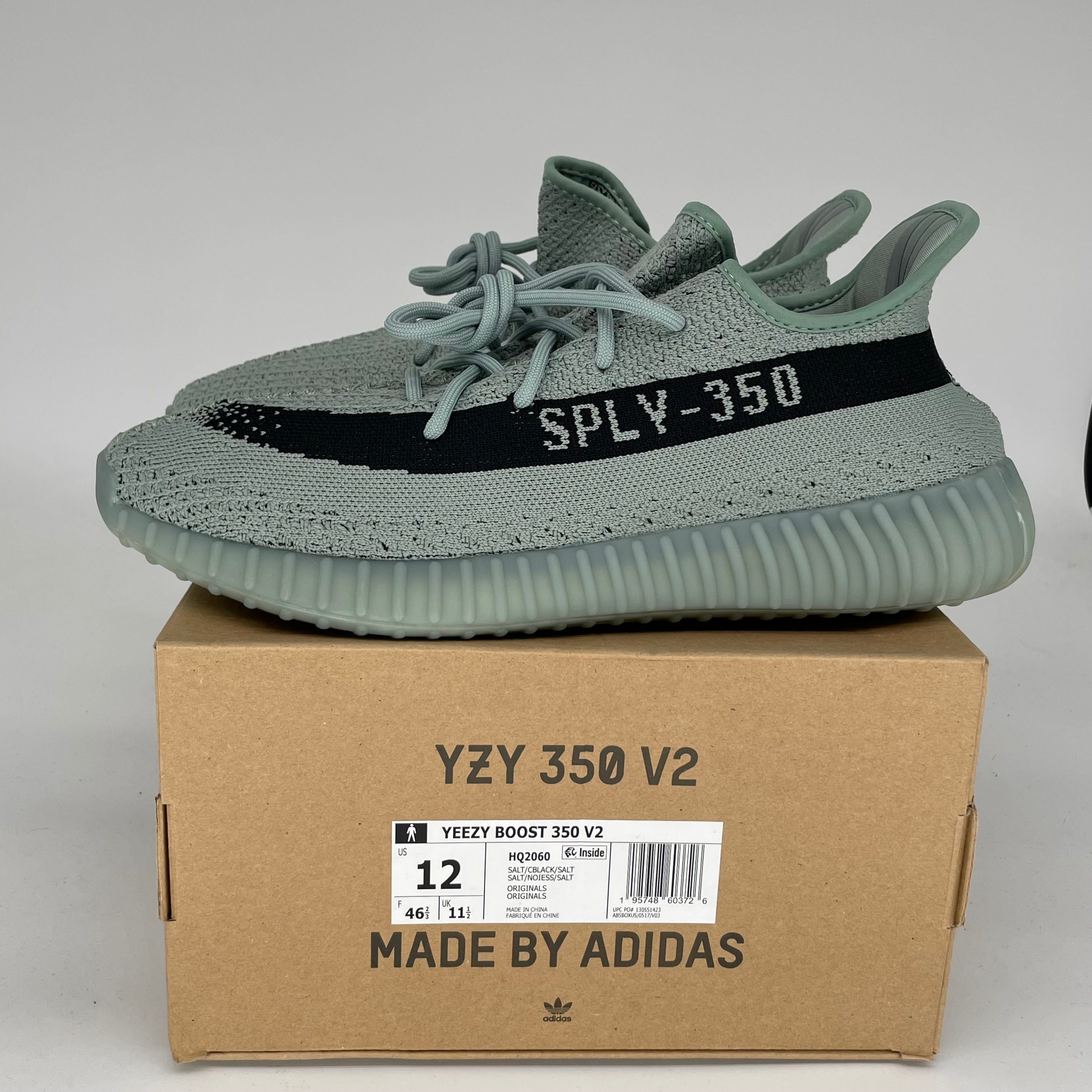 Adidas Yeezy Boost 350 V2 Salt Sneakers - Men's Size 12 (HQ2060) | Comfortable Running Shoes for Gym, Workout & Casual Wear