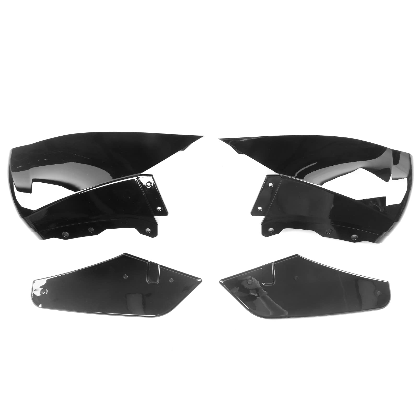IKON MOTORSPORTS Rear Diffuser for Tesla Model Y 2020-2024 - Gloss Black PP Bumper Lip Shark Fin Splitter Replacement (3PC) | Enhanced Aerodynamics & Sporty Styling | Perfect for Car Enthusiasts & Performance Upgrades