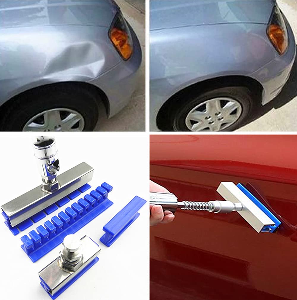 Paintless Dent Removal Kit - 6 Pcs Heavy Duty Glue Puller Tabs & Teeth for Auto Body Repair | Professional Dent Puller Tool for Car Door Dents, Hood Dents & Fender Repair | Perfect for DIY Auto Bodywork & Professional Mechanics