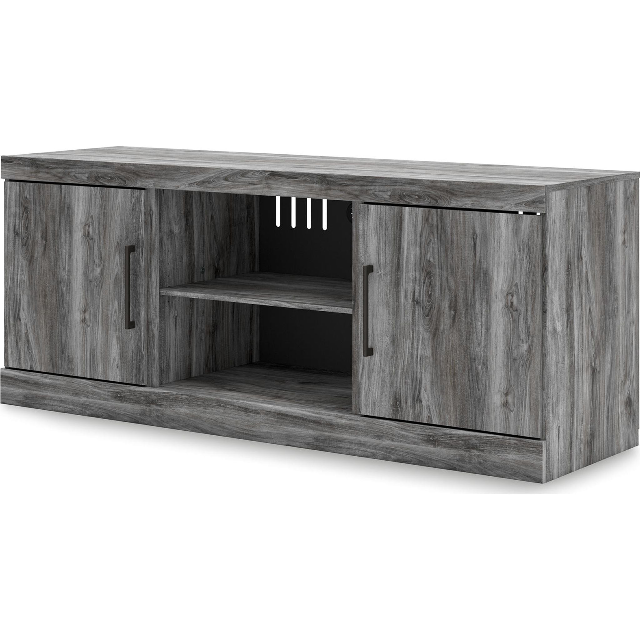 Baystorm TV Stand for Living Room - Modern Gray TV Stand with Storage Shelves, Entertainment Center for Flat Screen TVs up to 65