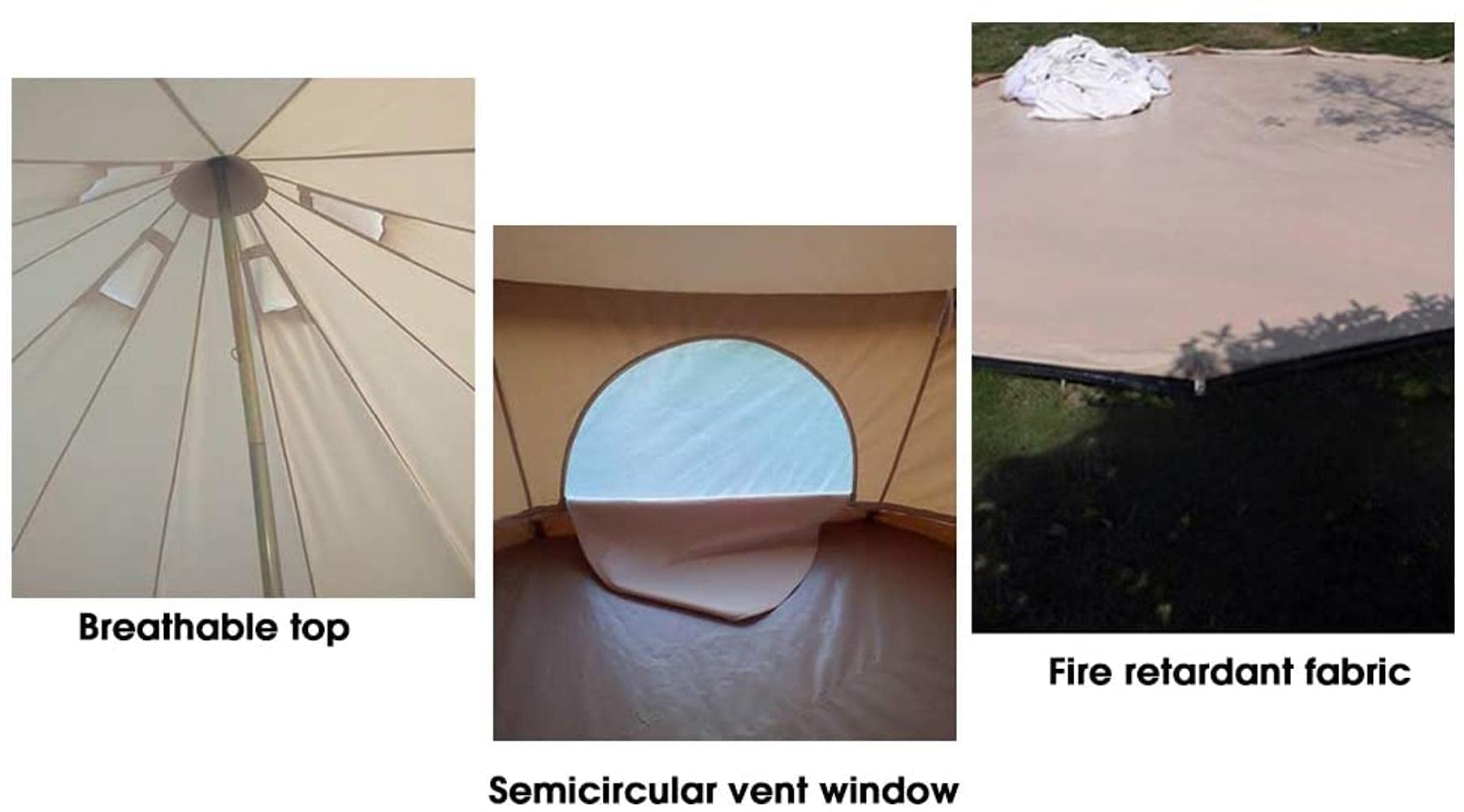 Premium Cotton Canvas Yurt Tent with Stove Hole - 4-Season Waterproof Family Camping Tent for Outdoor Adventures, Glamping & Luxury Teepee Experience - Perfect for Backpacking, Hiking Trips and Wilderness Retreats