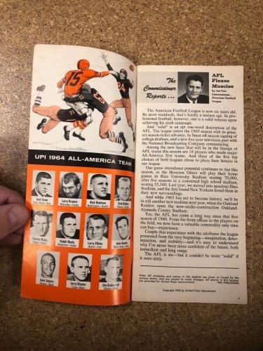 1965 Dick Butkus Autographed Football Handbook & Schedules with JSA Certification - Rare NFL Memorabilia for Collectors and Sports Fans - Perfect for Display in Man Caves, Sports Bars, and Memorabilia Collections
