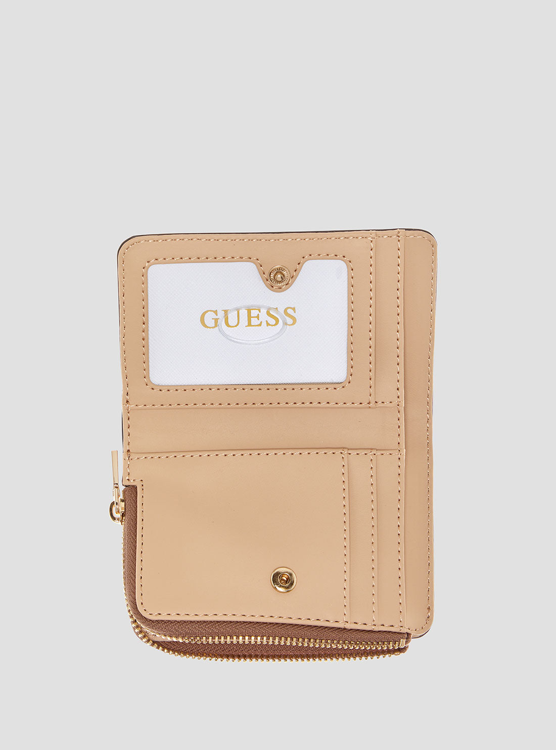 Brown Leather Laurel Logo Card Holder Wallet - Slim RFID Blocking Credit Card Case for Men & Women - Perfect for Travel, Business, and Everyday Use