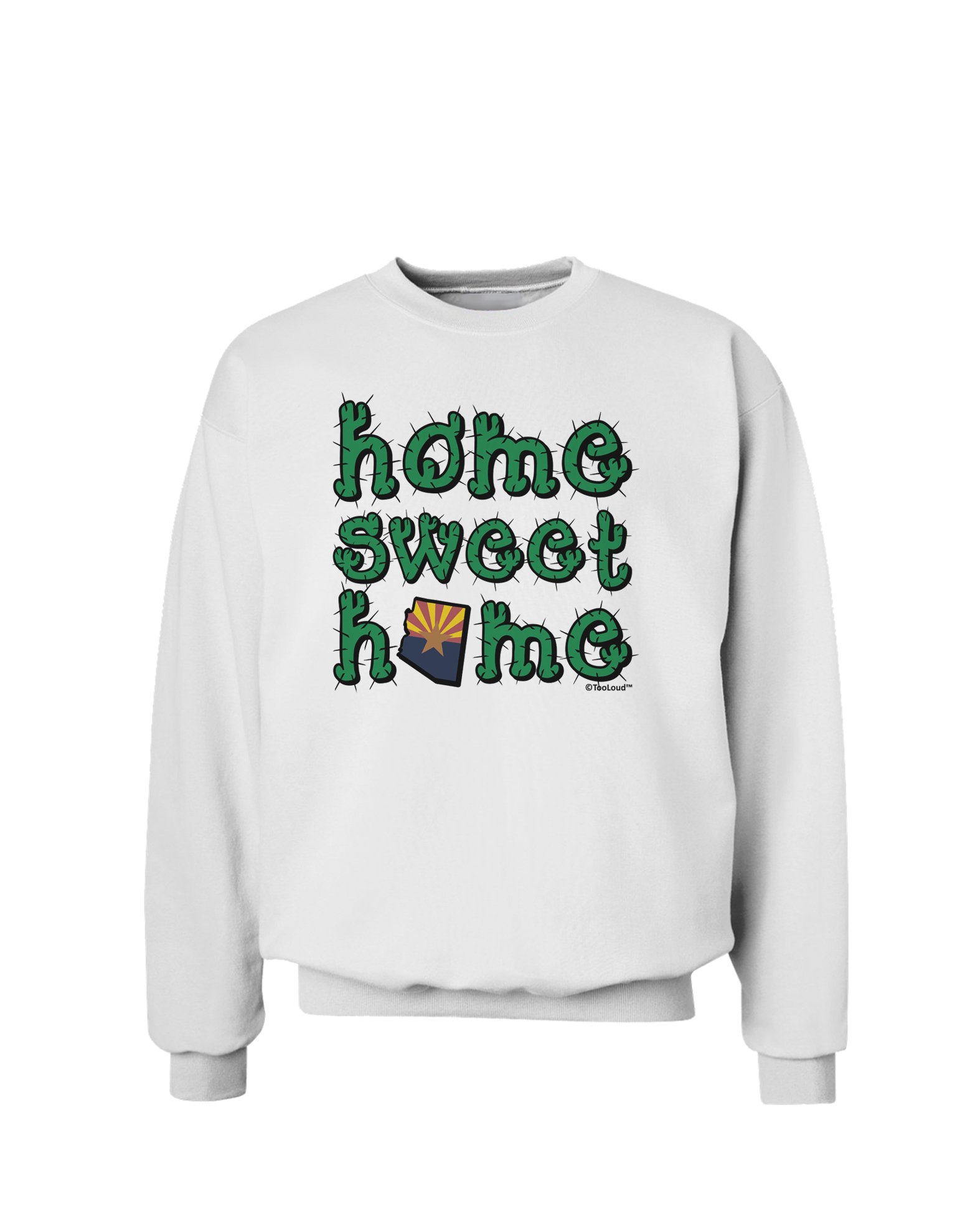 TOOLOUD Arizona State Flag & Cactus Sweatshirt - Cozy Pullover Hoodie for Women & Men - Perfect for Home Comfort, Road Trips & State Pride