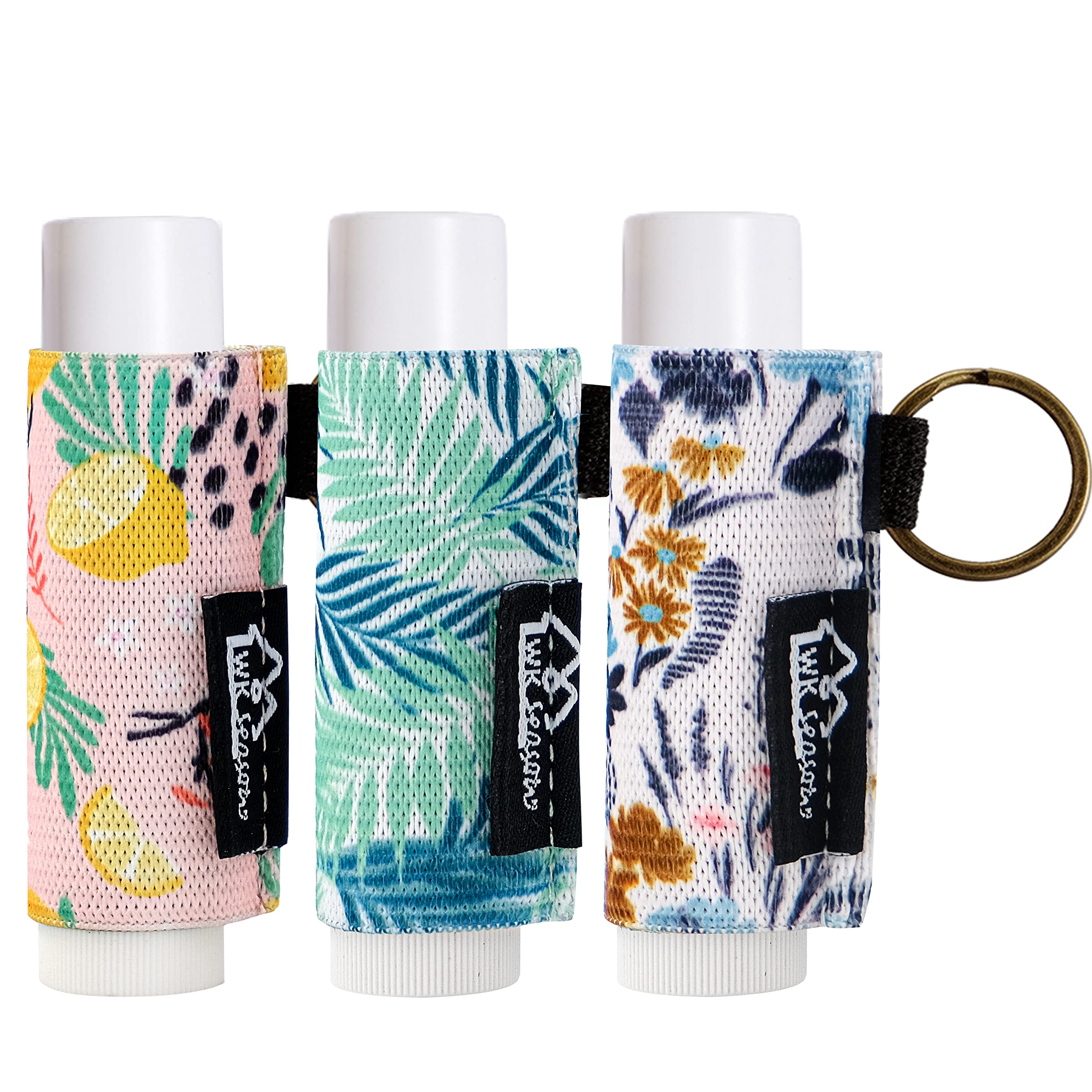 WKIEASON Lip Balm Holder Keychain - Clip On Lipstick Sleeve & Chapstick Sleeve Holder for Keys, Perfect for Travel, Gym, and Everyday Carry (2 Pack)