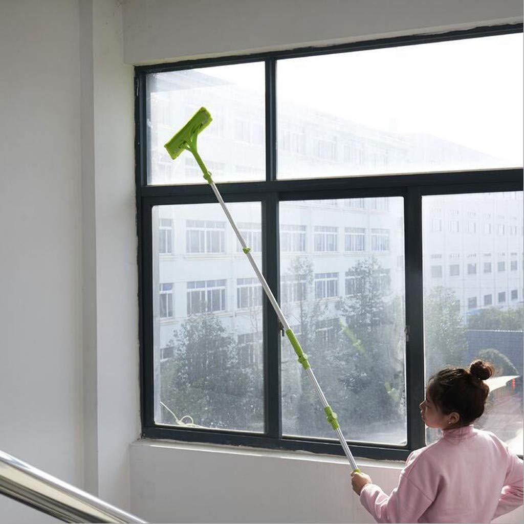 Telescopic U-Shaped Window Cleaner Kit with Foldable Handle - Lightweight Extendable Squeegee & Sponge for Windows, Shower, Car, Mirrors - Perfect for High-Reach Cleaning at Home or Office
