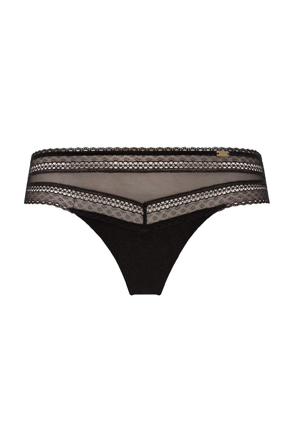 Chantelle Festivite Black Bikini Brief - US X-Large | Comfortable Cotton Underwear for Women | Perfect for Beach, Pool & Vacation Wear