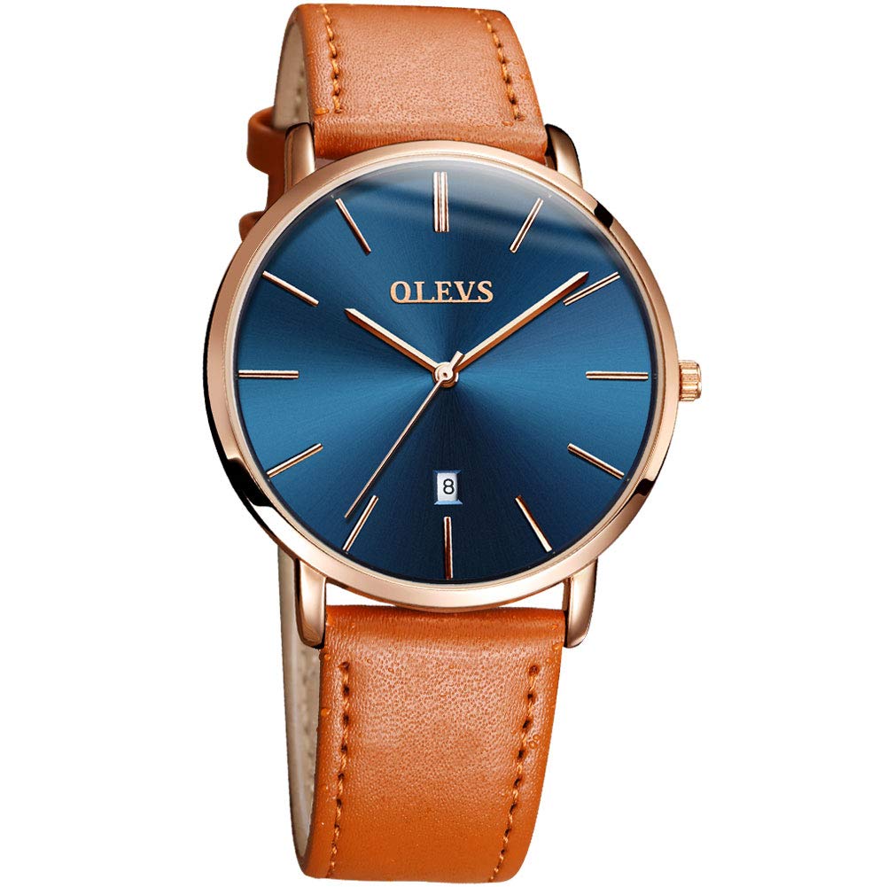 OLEVS Men's Waterproof Dress Watch - Black Stainless Steel with Date Display & Luminous Hands | Elegant Business & Casual Timepiece for Work, Parties & Everyday Wear