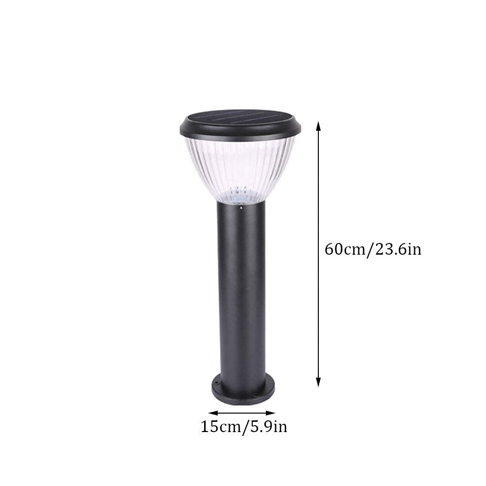 Solar Powered Waterproof LED Outdoor Lamp Post Lights - 60Cm Height, Acrylic Lampshade, Pumpkin Design for Garden, Lawn, Park & Street Lighting | Weatherproof Landscape Lighting for Patio, Pathway & Yard Decoration