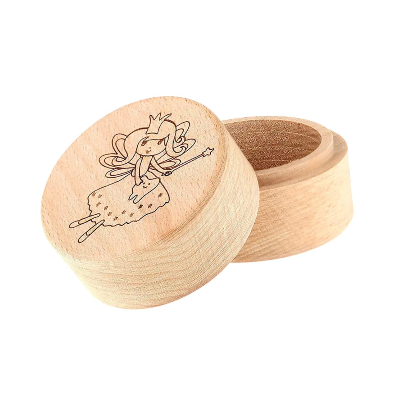 BIUDECO Wooden Baby Teeth Keepsake Box - First Tooth Holder for Boys & Girls, Tooth Fairy Memory Box - Perfect for Newborn Milestones & Childhood Memorabilia Storage