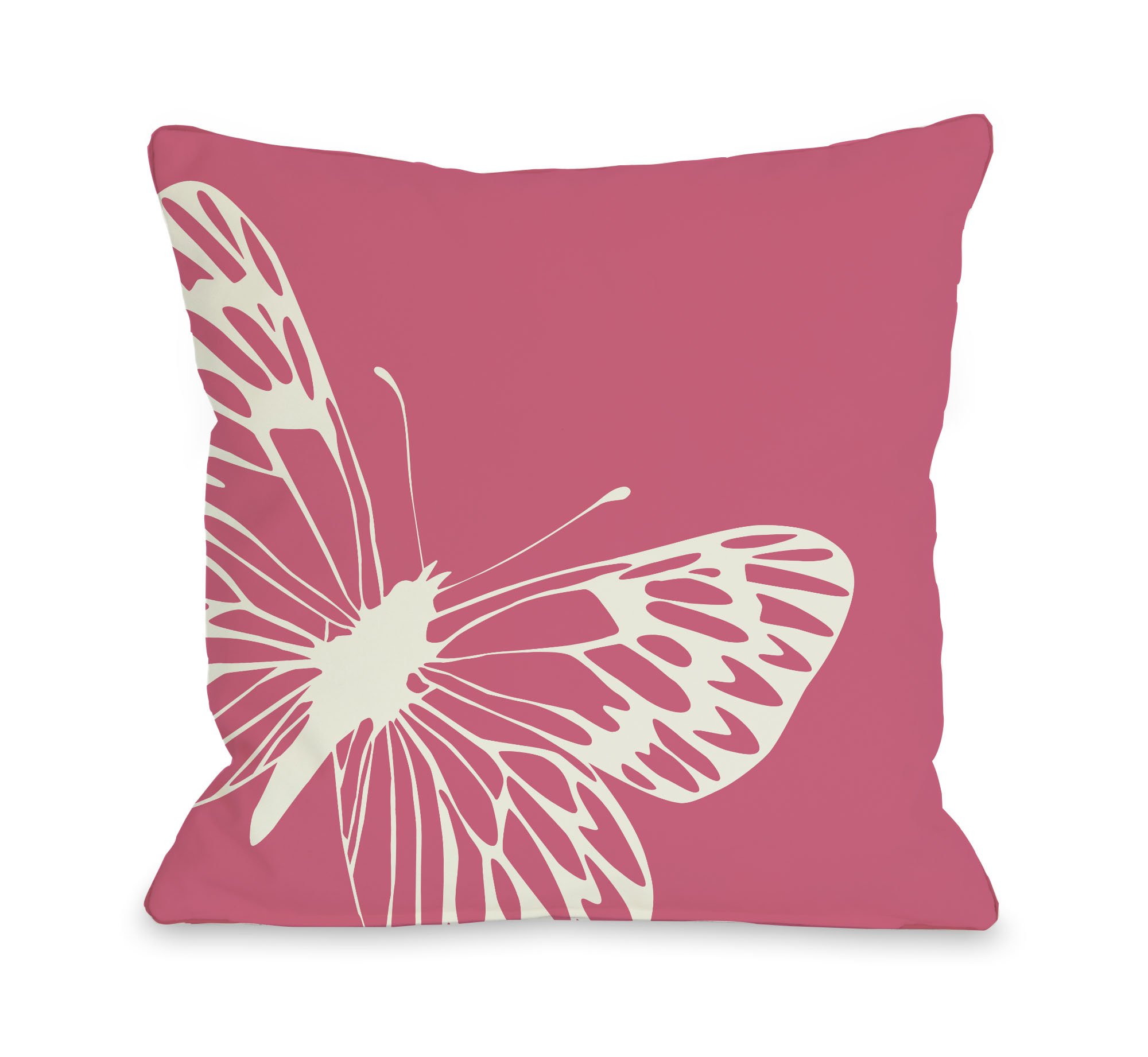 OBC One Bella Casa Oversized Butterfly Lightweight Duvet Cover Set - Full/Queen Size, Honeysuckle & Ivory Color - Perfect for Bedroom Decor, Guest Room, and Dorm Room Essentials