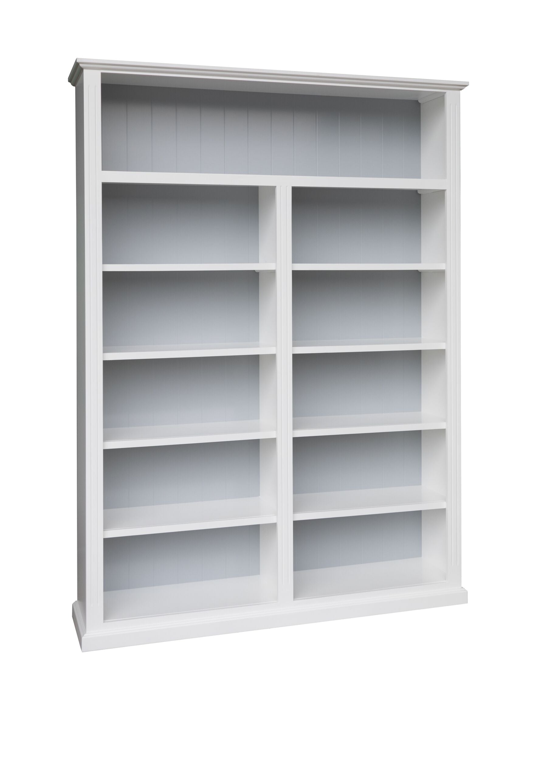 Armand Large Bookcase 210 x 150cm White - Modern Bookshelf for Living Room, Home Office & Library Storage