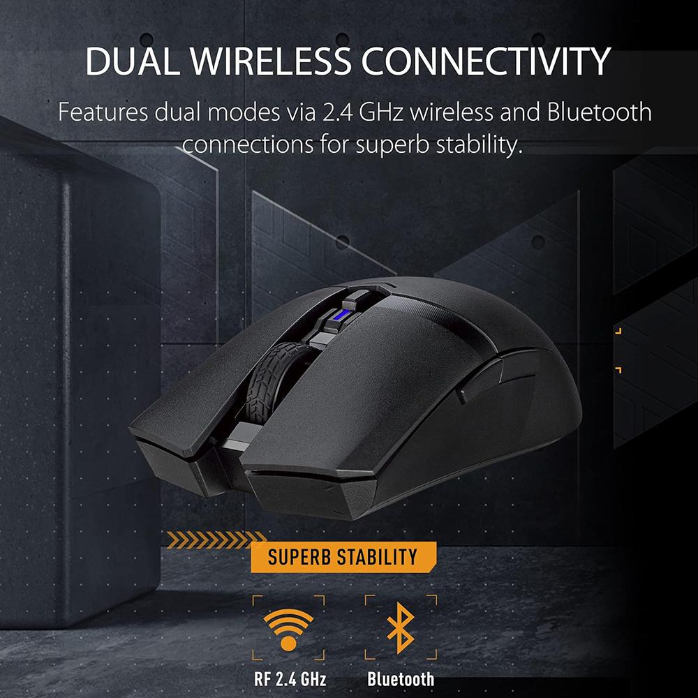 ASUS TUF Gaming M4 Wireless Gaming Mouse - High Precision 16000 DPI, RGB Lighting, Ergonomic Design for PC & Laptop - Perfect for FPS, MOBA & Esports Gaming