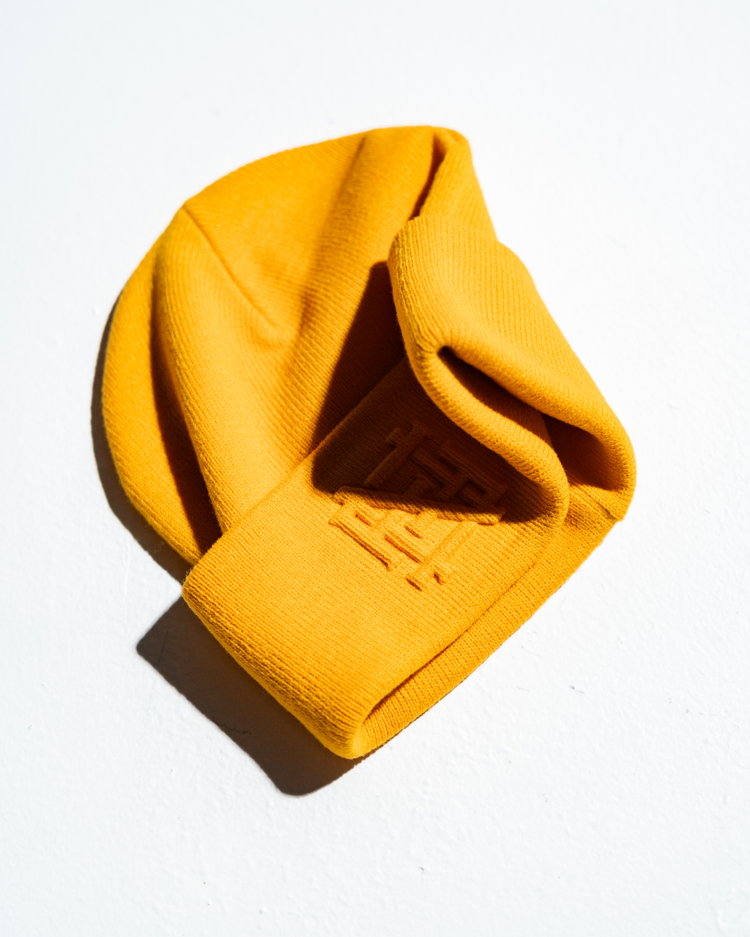 Embroidered Orange Beanie for Men & Women - Soft Winter Knit Hat for Outdoor Activities, Hiking, and Casual Wear