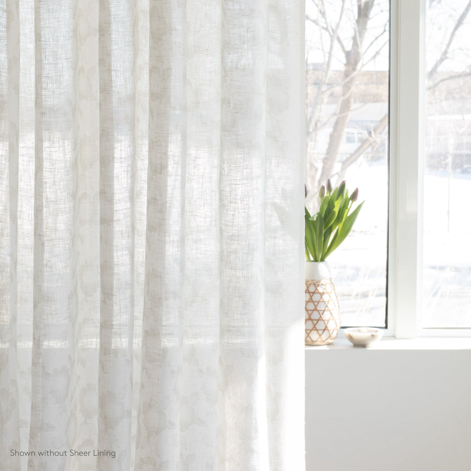 Esmee Sheer Fabric - Premium Flax Linen Material for Dresses, Curtains & Home Decor | Lightweight & Breathable Textile for DIY Sewing Projects
